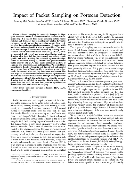 Impact of packet sampling on portscan detection