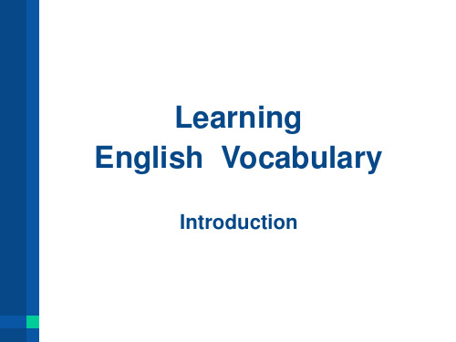 Learning Vocabulary