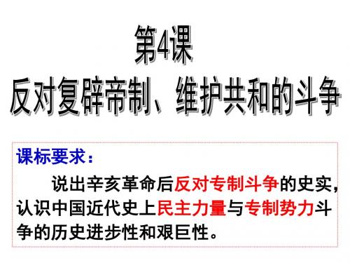 高三历史选修2_《反对复辟帝制、维护共和的斗争》参考课件4