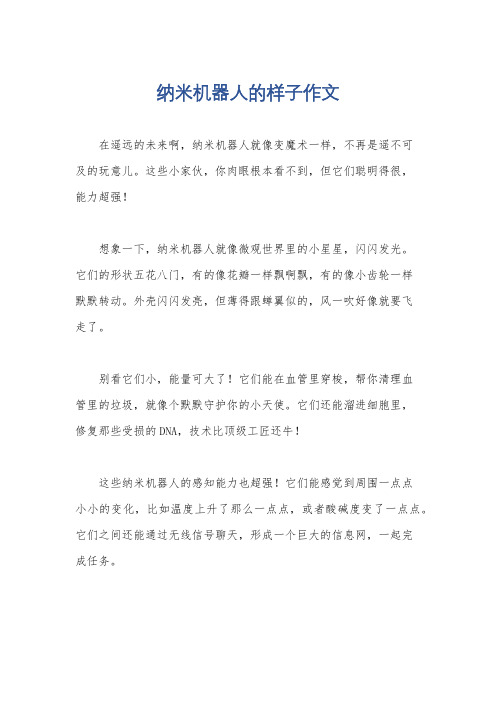 纳米机器人的样子作文