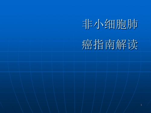 非小细胞肺癌治疗规范ppt课件