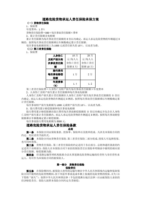 道路危险货物承运人责任保险承保方1