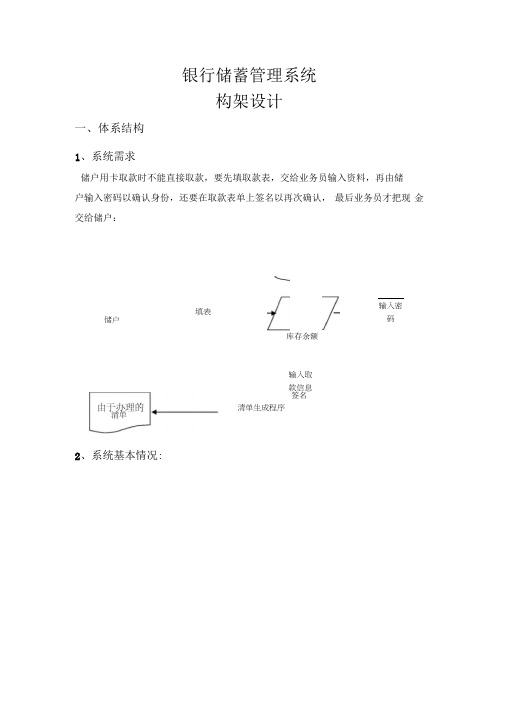 银行储蓄系统-架构设计