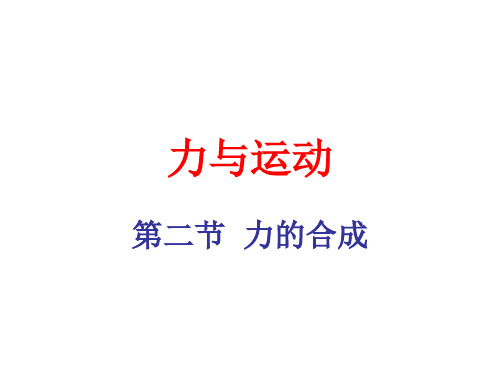 沪科物理八年级全册第7章2力的合成  课件(共23张PPT)