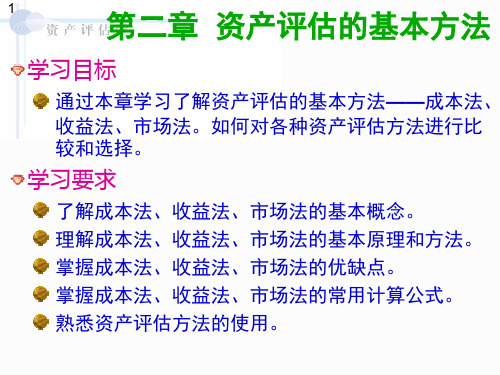 2.资产评估的基本方法——成本法课件