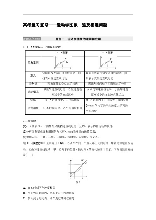 高考复习复习——运动学图象-追及相遇问题