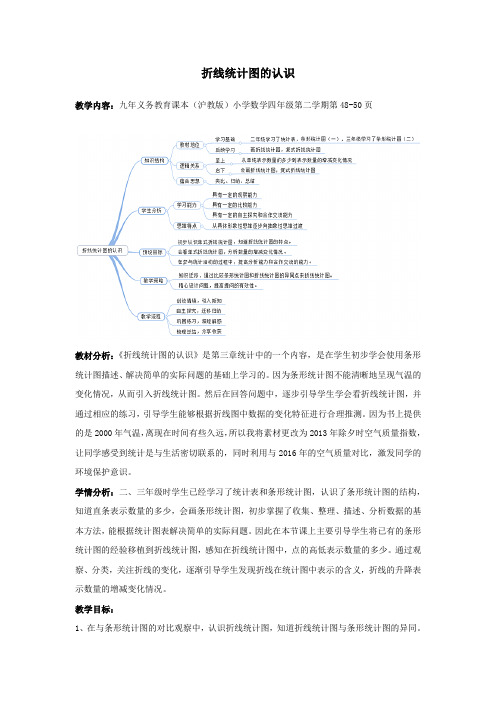 四年级下册数学教案 3.1 折线统计图的认识  沪教版 (2)