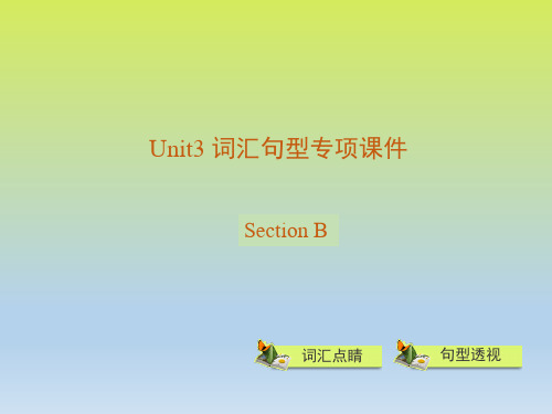 七下英语Unit3_SectionB_词汇句型课件