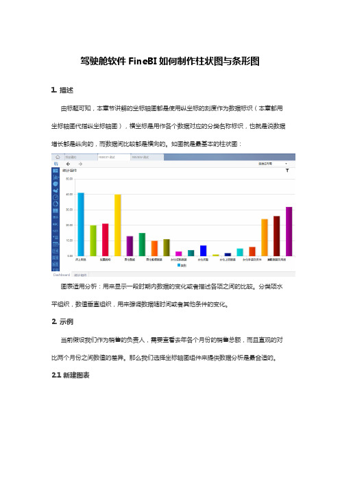 驾驶舱软件FineBI如何制作柱状图与条形图