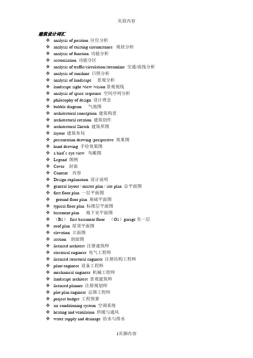 建筑专业英语部分词汇 (2)