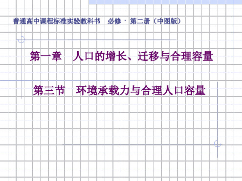 中图版高中地理必修1课件环境承载力与合理人口容量课件2