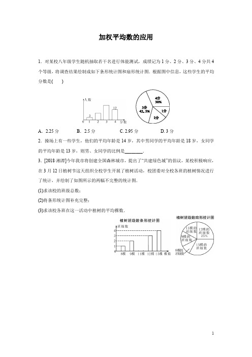 6.1 第2课时 加权平均数的应用 同步练习(含答案)