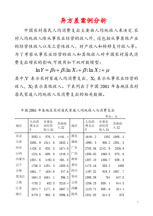 异方差案例分析