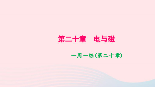 九年级物理全册第二十章电与磁一周一练作业课件新版人教版.ppt