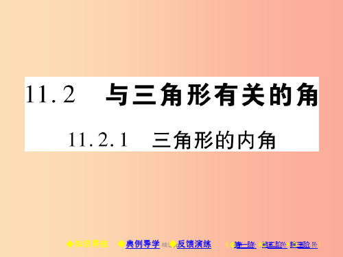 八年级数学上册 11《三角形》11.2 与三角形有关的角 11.2.1 三角形的内角习题  新人教版