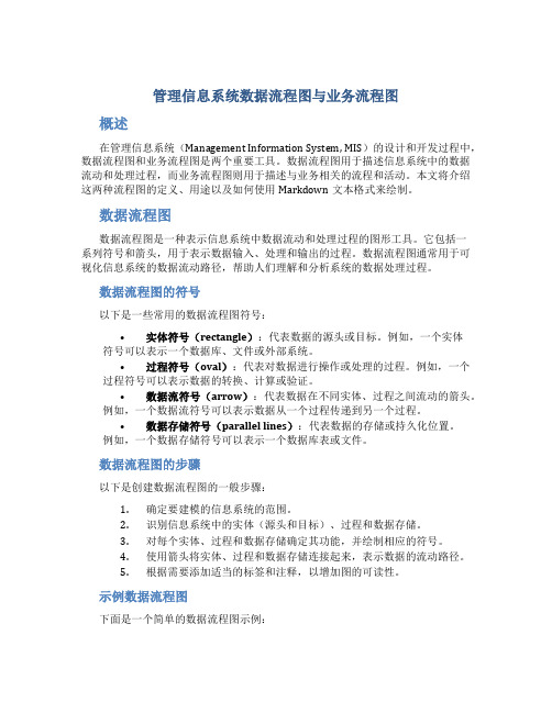 管理信息系统数据流程图与业务流程图