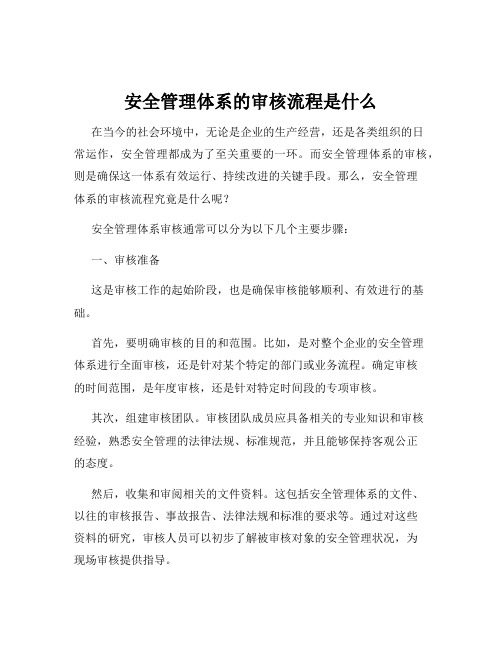 安全管理体系的审核流程是什么