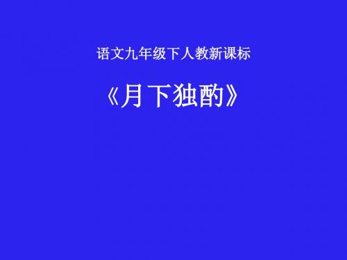 语文九年级下人教新课标《月下独酌》ppt课件