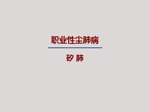 矽肺-课件