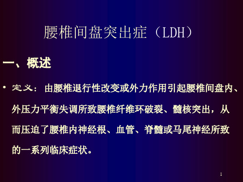 腰椎间盘突出症(LDH)PPT课件