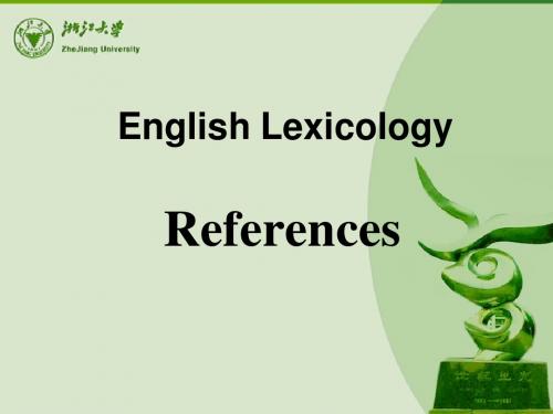 lexicology-references