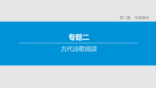 2020年中考复习语文专题训练：   古代诗歌阅读(含解析)