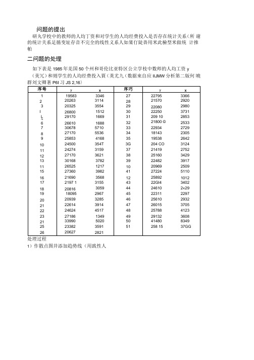 线性回归分析案例