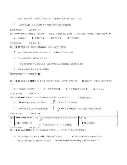 2017会计继续教育考试题目及答案