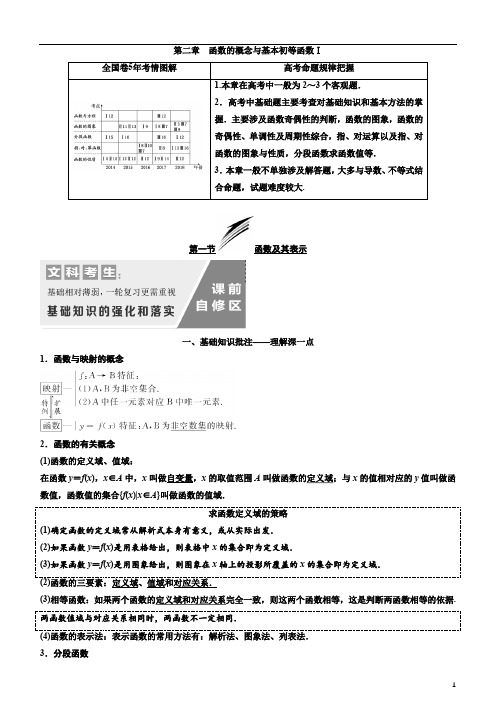 备战2020年高考文数一轮复习第二章  函数的概念与基本初等函数Ⅰ