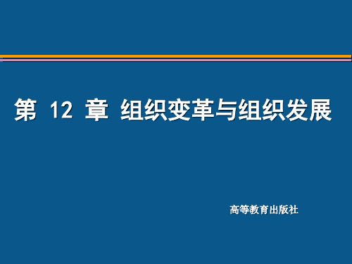 第12章_组织变革与组织发展