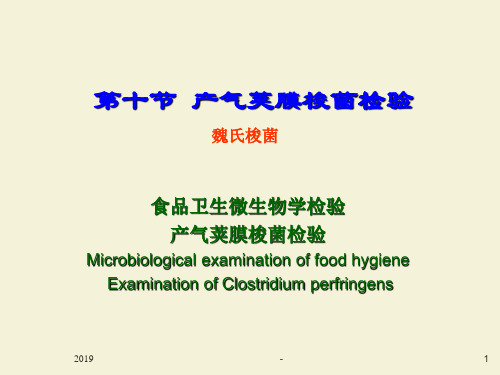 第十节产气荚膜梭状芽孢杆菌检验ppt课件