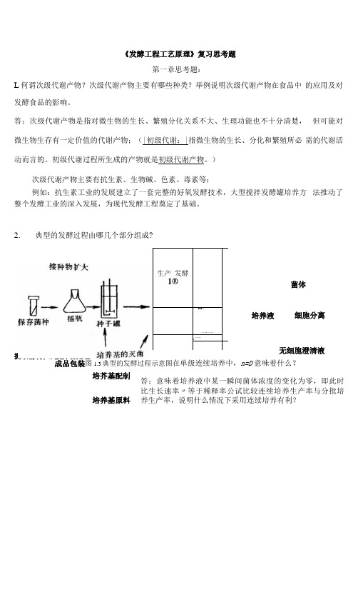 发酵复习思考题整理版(1)