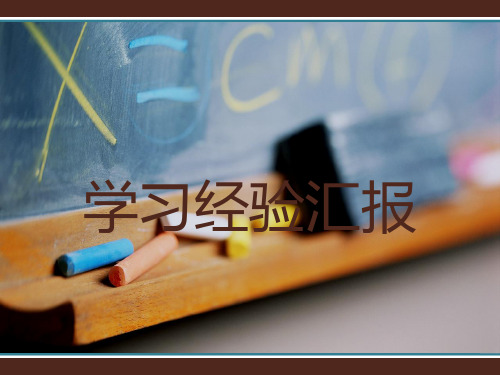 学习经验汇报ppt课件