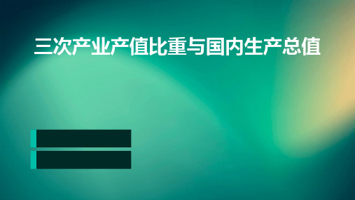 三次产业产值比重(%)国内生产总值