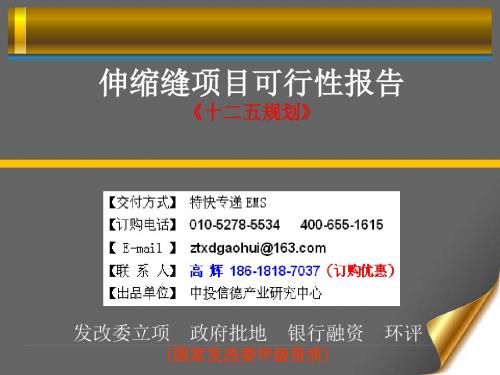 伸缩缝项目可行性研究报告-PPT文档资料