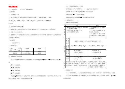 鲁教版常见的酸和碱 教案