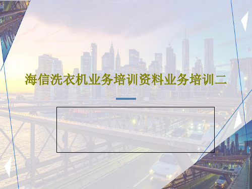 海信洗衣机业务培训资料业务培训二共33页文档