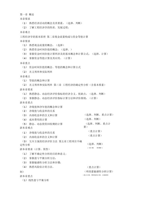 建筑经济复习资料.doc