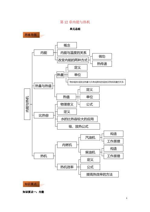 九年级物理上册第12章内能与热机单元总结含解析新版粤教沪版