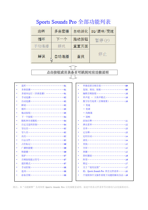 Sports Sounds Pro (现场演出音乐播放软件使用说明)