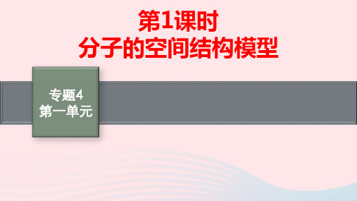 新教材适用高中化学专题4第1单元第1课时分子的空间结构模型pptx课件苏教版选择性必修2