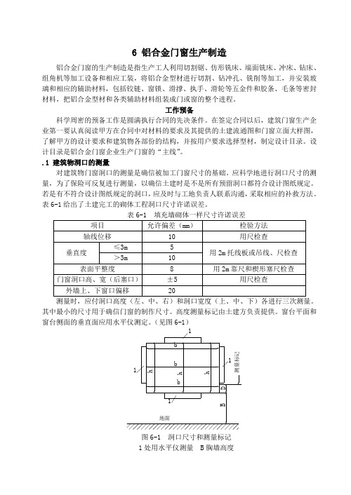 铝合金门窗生产