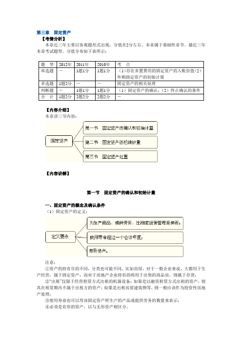 中级会计第三章固定资产