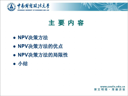 NPV决策方法与优点(ppt 16页)