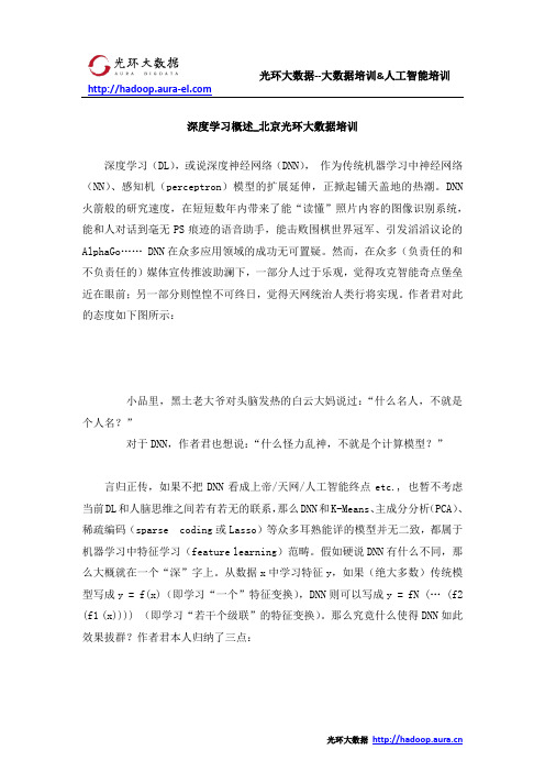 深度学习概述_北京光环大数据培训