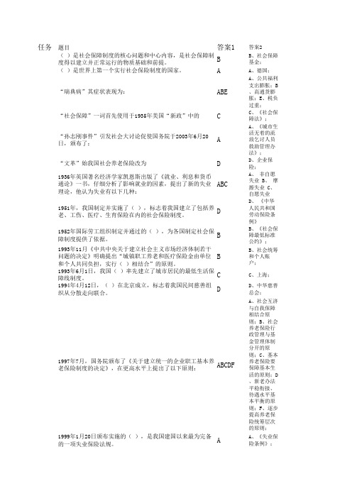 广东_电大_省形考作业_社会保障学_任务一至四1