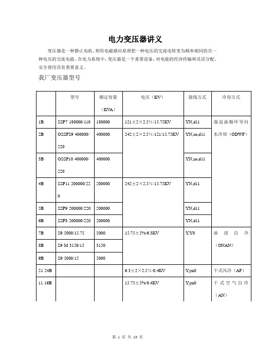 电力变压器讲义(2011)