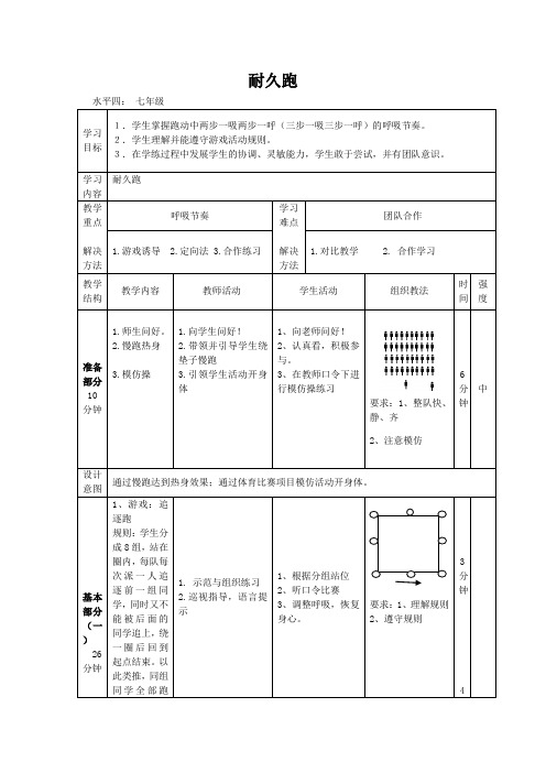 《耐久跑》教学设计-优质教案