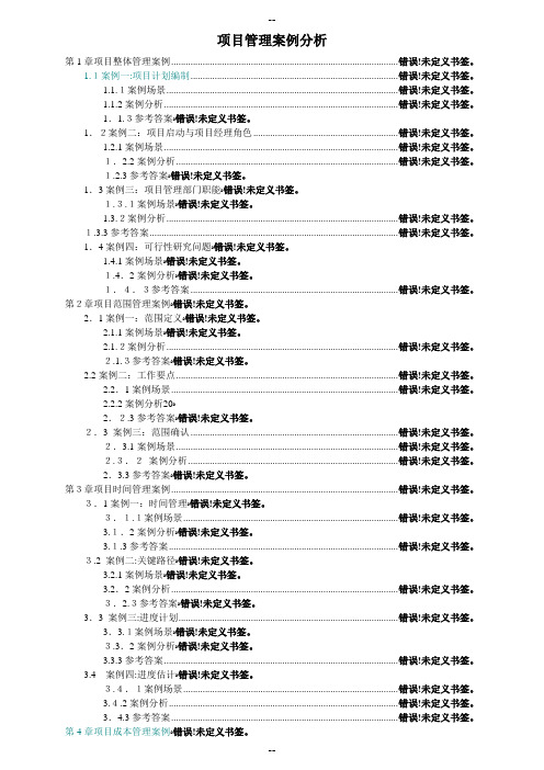 IT项目管理案例分析大全