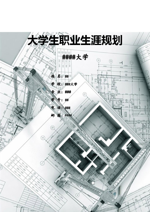 金融专业大学生职业生涯规划模板